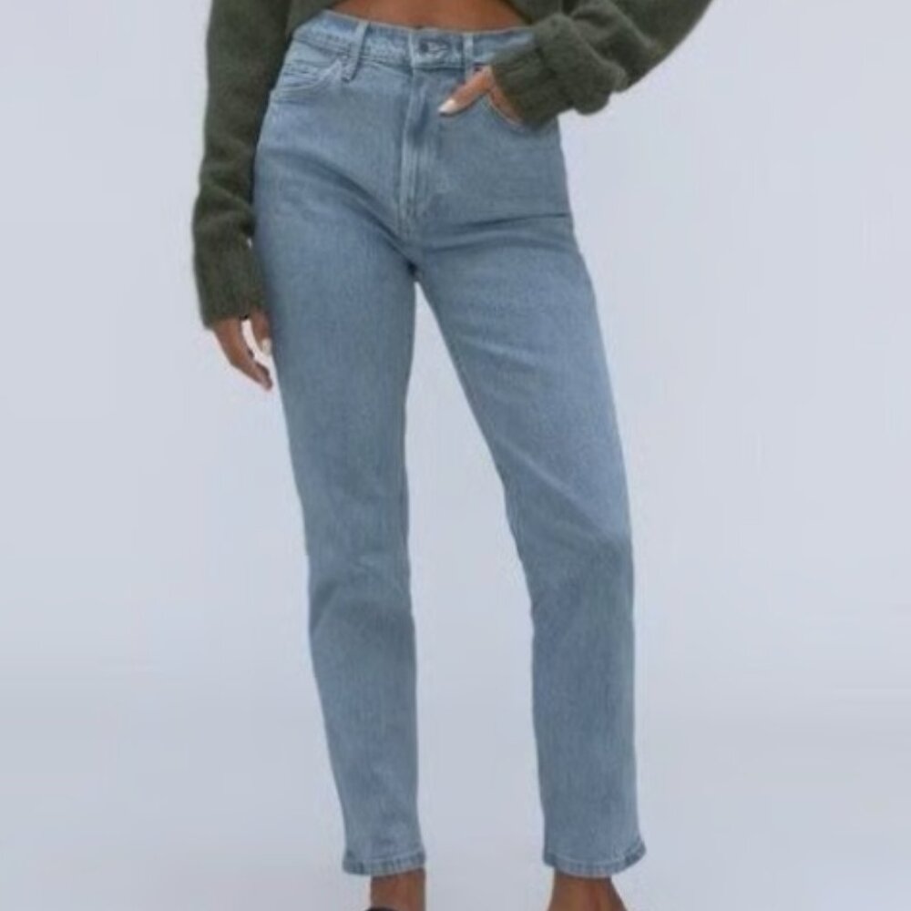 Everlane The Original Cheeky Jean Crop Ankle Organic Cotton High Waisted Size 26